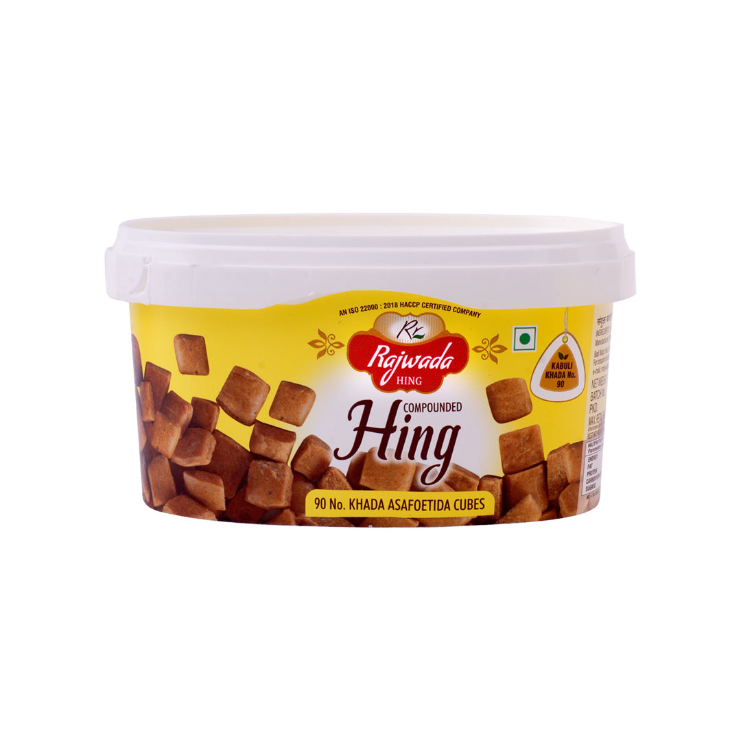 Container of Rajwada Hing on a white background